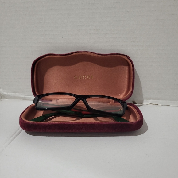 Gucci GG0344OA Plastic Eyeglass Frame 001 Black Multicolor 56-14 Italy W/Case - Picture 10 of 10